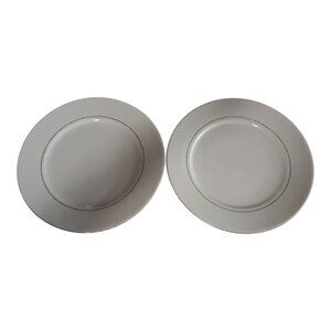 Lot of 2 Classic Gold #215 Salad Plates 8" Discontinued Gold Trim Replacement